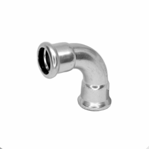 6AB0003 Acier inoxydable AISI 316L 22-90 ° Coude à pression femelle à femelle Taille 12mm-50mm Surface galvanisée lisse - Product Image 1