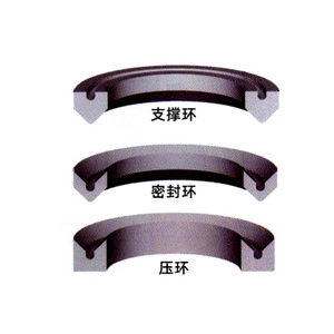 Joint d'étanchéité combiné en V Kairuite 127-290 mm, joint d'étanchéité d'arbre de vérin hydraulique renforcé en caoutchouc - Product Image 1
