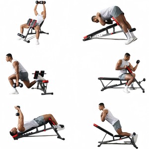 Venta Directa de Fábrica, Banco de Pesas Multifuncional de Acero con Soporte para Barra, Banco de Entrenamiento Plegable y Económico para Fitness - Product Image 1
