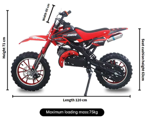 Mini Scooter a <span class=keywords><strong>Gas</strong></span> per Bambini di 10 Anni, Moto da Cross 49cc Fuoristrada, Dropshipping - Product Image 6
