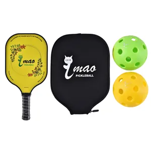 Langlebiges Usapa-zugelassenes Zentrum Glasfaser Pickleball Paddel-Set mit 2 Paddeln und 4 Bälle