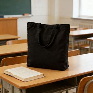 Sac fourre-tout en toile de coton vierge, personnalisable avec logo imprimé, réutilisable pour le shopping, avec votre design, sac à main - Product Image 2