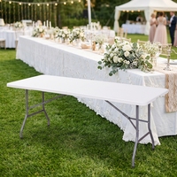 Table pliante réglable pour l'extérieur, petite table de banquet portable, réglable en hauteur pour le camping et les pique-niques