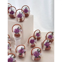 Panier en rotin PP tissé à la main, mini panier à fleurs, panier cadeau décoratif pour bonbons du Ramadan, cadeau de mariage, fête et décoration de la maison
