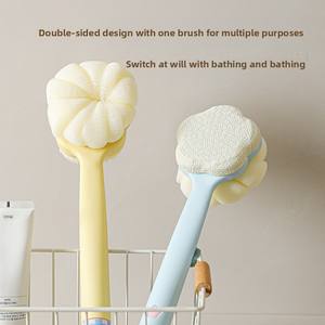 Brosse de bain double face 2-en-1 à long manche, spéciale pour le dos, pour la douche et le bain - Product Image 4