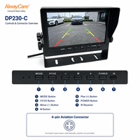 Moniteur LCD 7 pouces AlwayCare pour véhicule avec caméra de recul et écran de marche arrière automatique pour véhicules commerciaux