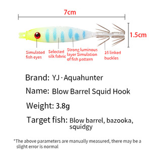 Japon Matériel PVC Squid Jig Bois Crevettes Leurre De Pêche Dur Appâts pour UKISUTTE - Product Image 5