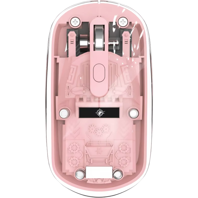 2026 Factory New OEM Dual Mode Transparent LED Backlit Ergonomic Design Rechargeable Custom 4D Wireless 2.4G BT Office Mouse