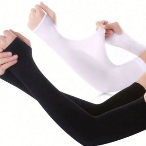 Al por mayor 2 unidades Mangas largas de poliéster de seda fría para deportes, protección solar UV, cubremanos refrescantes y calentadores, unisex, para correr y pescar, Usa - Product Image 5