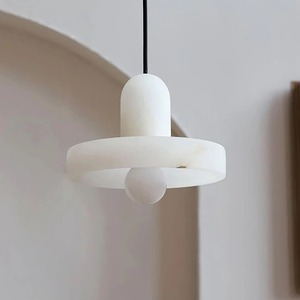 Lámpara Colgante de Alabastro Blanco de Estilo Minimalista, Luminaria Interior <span class=keywords><strong>para</strong></span> Dormitorio, Sala de Estar, Comedor - Product Image 3
