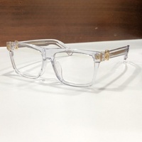 Gafas Ópticas de Diseño de Alta Calidad para Hombre y Mujer, Estilo Punk, Talla 56-18, Monturas de Acetato y Titanio de Lujo para Negocios