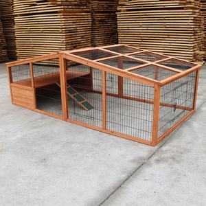 Poulailler ambulant extérieur Cage pour furet et volaille <span class=keywords><strong>Enclos</strong></span> en bois pour lapins avec course spacieuse - Product Image 6