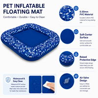 Radeau gonflable léger pour animaux de compagnie, tapis flottant carré portable pour chien, chat, piscine, plage, repos