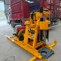 Foreuse rotative portable sur chenilles pour puits profonds, 180 m, avec moteur, boîte de vitesses, moteur électrique et PLC 220V