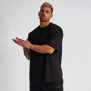 Camiseta de Algodón para Hombre, Corte Ajustado, Manga Corta, Cuello Redondo, Color Sólido, Informal, Transpirable, con Logotipo Estampado en la Parte Delantera, Tejido de Punto Jersey - Product Image 6