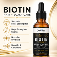 Huile Essentielle de Gingembre en Gros, Sérum Capillaire à la Biotine pour la Croissance des Cheveux, Traitement Anti-Chute, Huile Réparatrice pour la Repousse des Cheveux Abîmés pour Hommes et Femmes