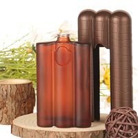 Bouteille de parfum en verre en forme de cigare de parfum de luxe Aroma 100ml avec bouchon