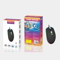 Precio barato Caja de color Embalaje Multi estilo Óptico RGB Ratón para juegos con cable en stock MOQ 100 PCS