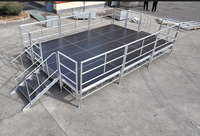 Plateforme de scène portable en alliage d'aluminium d'usine, 4x8 pieds, pour extérieur, podium, podium de scène, événements de concert, mariage