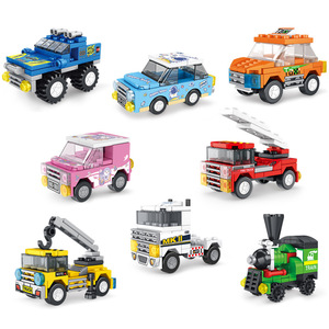 Juego de bloques de construcción de coche de juguete ABS de alta calidad, <span class=keywords><strong>Mini</strong></span> coche de juguete militar, ladrillos de juguete para regalo de niños - Product Image 1