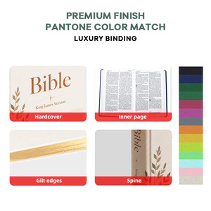 Bibbie Sacre Moderne con Copertina in Pelle PU Personalizzata, Stampa di <span class=keywords><strong>Libri</strong></span> Religiosi, Rilegatura a Cucitura di Lunga Durata - Product Image 2