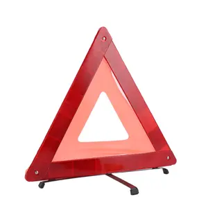 Triangolo luminoso personalizzato segnale di emergenza rosso ad alta visibilità riflettente triangolo di avvertimento per la sicurezza stradale