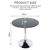 Table basse ronde moderne en verre trempé transparent, hauteur réglable, meuble de salon portable à vendre