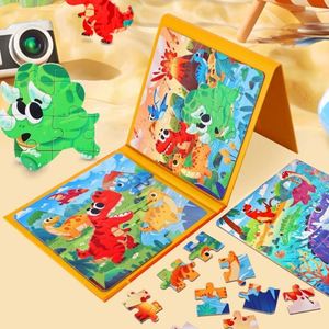 Puzzle d'apprentissage préscolaire pour tout-petits avec images mignonnes de dinosaures, animaux et véhicules pour garçons et filles de 3, 4, 5 et 6 ans - Product Image 5