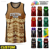 Maillot de basketball personnalisé par sublimation pour hommes AU NZ, débardeur d'entraînement, uniforme de basketball, débardeur d'équipe polynésienne