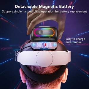 20000mAh Battery Head Strap for Meta Quest 2 3 3S VR Headset with RGB Lighting and Magnetic Battery Design - Product Image 3