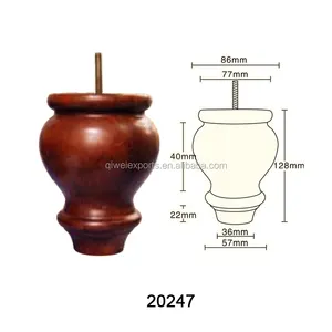 고무 나무 곡선 가구 다리 나무 가구 다리 20247