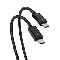 Thunderbolt 5 120Gbps transfert de données haute vitesse câble USB C PD charge rapide 240 Watts veste en nylon compatible avec les ordinateurs