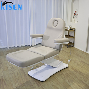 Lit de massage électrique professionnel réglable KISEN avec 3 moteurs, lit de beauté pour soins des cils, équipement de salon de beauté - Product Image 2