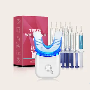 ISmile Teeth White ning Kit-LED-Licht Carbamid peroxid Gel Spritzen Remineral isierungsgel und Tablett