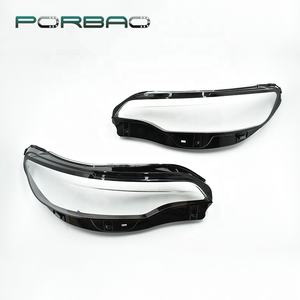 PORBAO per <span class=keywords><strong>CHEROKEE</strong></span> 2019-2024 anno due colori bordo <span class=keywords><strong>nero</strong></span> trasparente in plastica del proiettore paralume del faro - Product Image 2