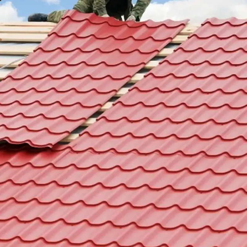 Özel renkli kaplı çinko boyalı 600mm 1200mm 1250mm çinko kaplı oluklu çatı levhaları