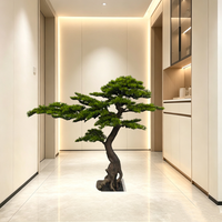 Langlebiger Künstlicher Bonsai-Kiefernbaum aus Kunststoff, 150 cm Hoch mit Topf für Heim-, Schlafzimmer- und Bürodekoration