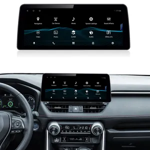 כביש למעלה 12.3 אינץ אנדרואיד 10 רכב נגן DVD מולטימדיה לרכב רדיו וידאו ניווט GPS עם Carplay עבור טויוטה RAV4 2020-2022