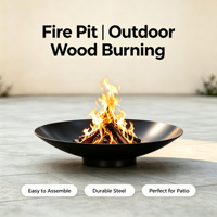 Grande Brasero en Acier Corten pour l'Extérieur, Cheminée à Bois pour Jardin, Patio, Camping et Décoration de Réunions en Plein Air