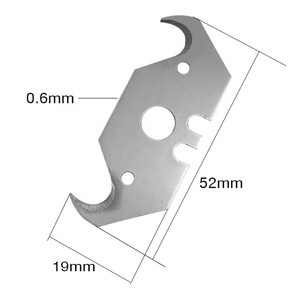 Lot de 100 lames de rasoir à crochet en acier, lames utilitaires pour toiture et moquette - Product Image 2