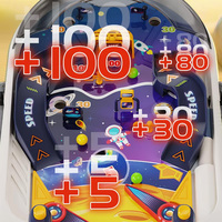 Jeu de flipper éducatif lumineux et sonore pour enfants 2026, machine de tir spatiale, jeu de société avec pointage, jouet de flipper à succès