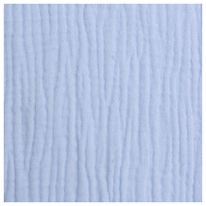 Tissu en <span class=keywords><strong>gaze</strong></span> <span class=keywords><strong>double</strong></span> biologique 100% <span class=keywords><strong>coton</strong></span> froissé, tissu à bulles froissé uni pour robes, pyjamas, chemises pour femmes, vente en gros - Product Image 5
