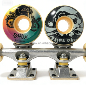 Roues de skateboard en polyuréthane moulé professionnelles en gros, forme double rocker, dureté 102A, logo personnalisé, pour marché noir - Product Image 4