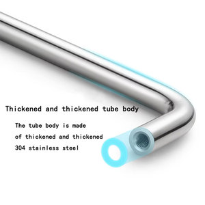 U Shape SUS304 Stainless Steel Contemporary Cabinet Pull Brushed Silver Drawer Handle Kitchen Bathroom Bedroom <b>Wardrobe</b> Cupboard - Product Image 2