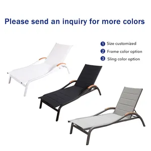 Wood Beach Chair Garden Beach Hotel Commercial Pool Furniture Nordic Sun Lounger Patio Outdoor Foldable Chaise Lounge Chair