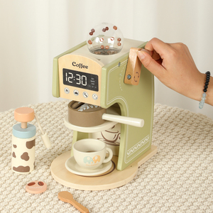 Set di Giocattoli da Cucina in Legno: Macchina del Caffè, Frullatore, Macchina del Pane - Gioco di Ruolo Educativo Montessori per Bambini, Simulazione di Cibo per l'Apprendimento - Product Image 6