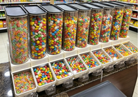 ECOBOX Bacs de stockage alimentaire à gravité pour graines, noix, pistaches, bonbons, noix de cajou, céréales, en plastique, pour magasin