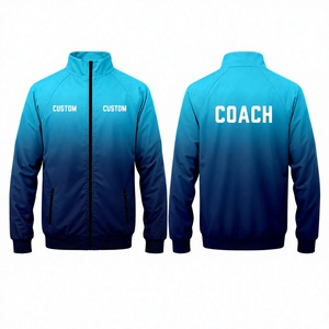 Custom Coach <b>Jacket</b> Snap Button Windbreaker Team Coach <b>Jacket</b> Waterproof <b>Lightweight</b> OEM ODM Private Label Uniform Wholesale <b>Man</b> - Product Image 1
