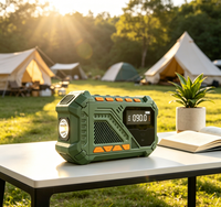 FM-Radio 18650 Lithium-Ionen Tragbares Akku-Heimradio HOCHLEISTUNGS-Solar-Handkurbel-Notfall-Wetter-AM-WB-Radio für Klettern