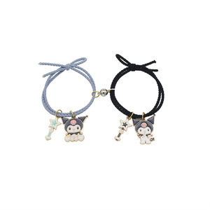 LC20240409 venta al por mayor moda hecha a mano cuerda niños pareja magnética pulseras conjunto - Product Image 4